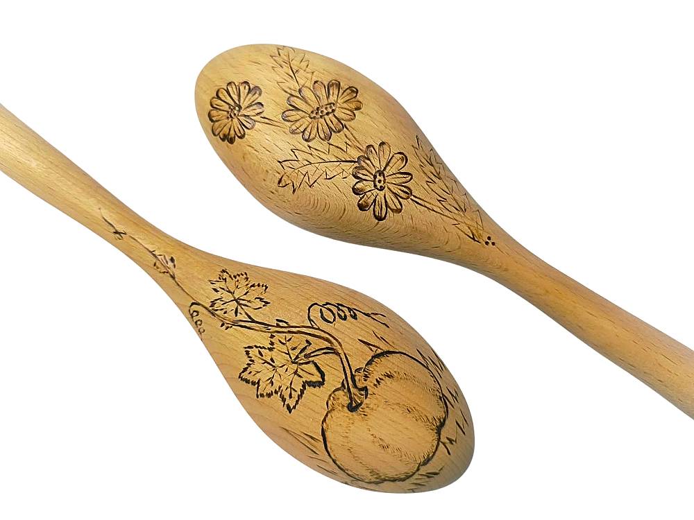 Dřevěné vařečky s kytkami GiJana